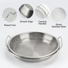 WBJKZJD draining basket designed to drain oil from fried foods.