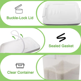 WBKTOOL Rice container includes a scoop for easy serving.