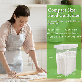 WBKTOOL Silicone seal lid for airtight dry food storage.