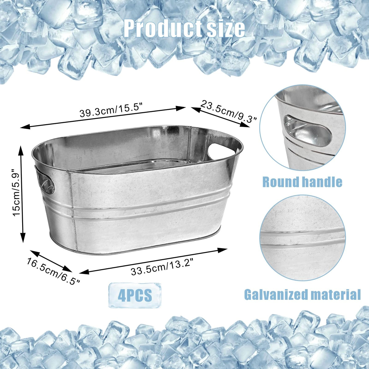WDBG 3-gallon capacity ice tub keeps drinks cold all night