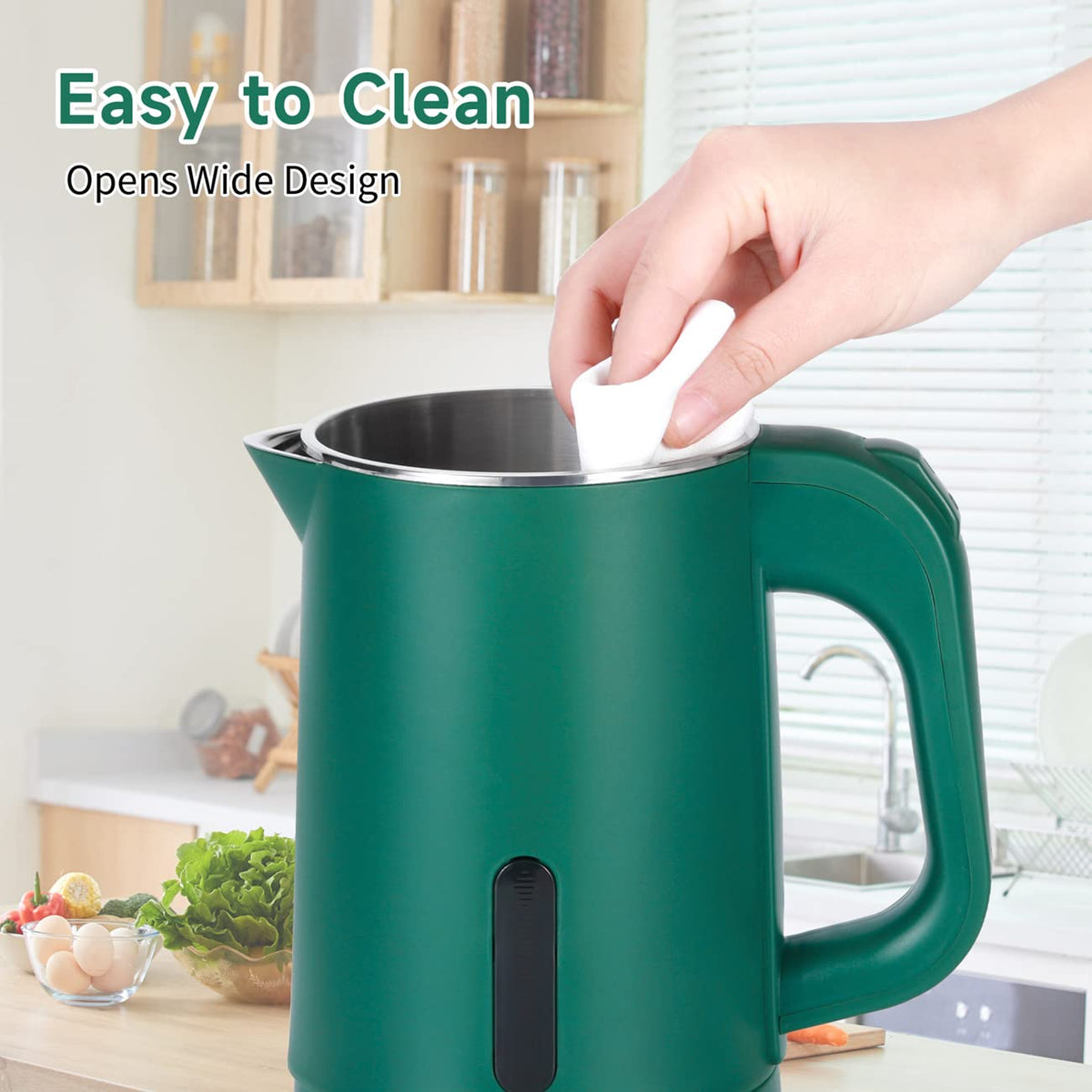 Wdcme stainless steel interior and seamless design simplify cleaning.