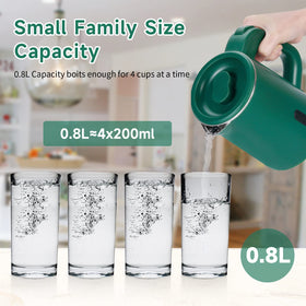 Wdcme kettle green lid-open shows easy filling and cleaning.