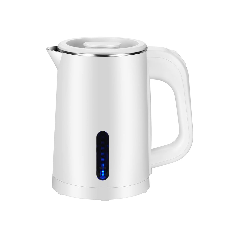 Wdcme small electric tea kettle top view, ideal for compact travel.