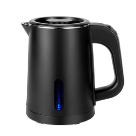 Wdcme small tea kettle black body delivers quick hot water on the go.