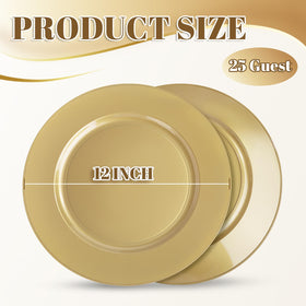 WDF elegant gold charger plates complement holiday and birthday table decor
