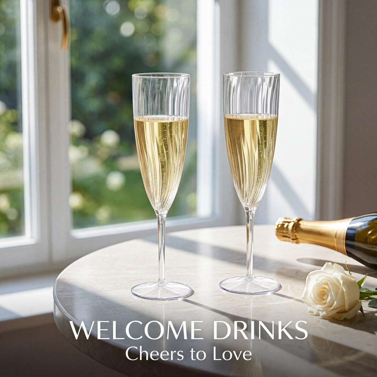WDF party supplies champagne flutes versatile for birthdays and showers
