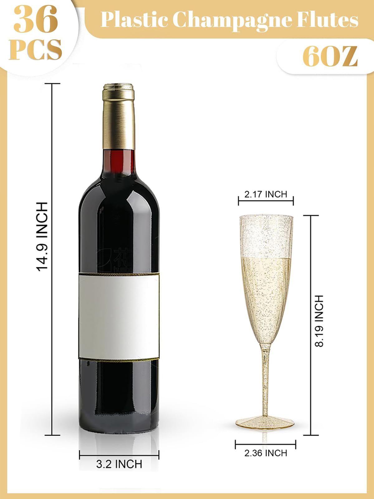 WDF versatile sparkling drink glasses for parties and celebrations