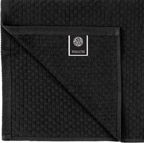 Wealuxe 12-pack kitchen towels on display, ready for daily drying and cleanup.