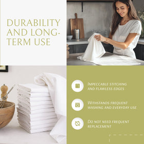 Wealuxe flour sack towels 12-pack packaging for budget-friendly bulk