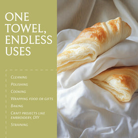 Wealuxe flour sack towels offer soft yet durable 100% ring-spun cotton