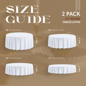 Wealuxe hemmed edges on a round tablecloth for a refined look