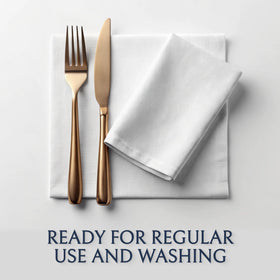 Wealuxe napkins edges hemmed for a neat presentation.