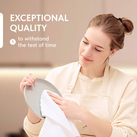 Wealuxe white 15x26 inch kitchen towel dries dishes effectively