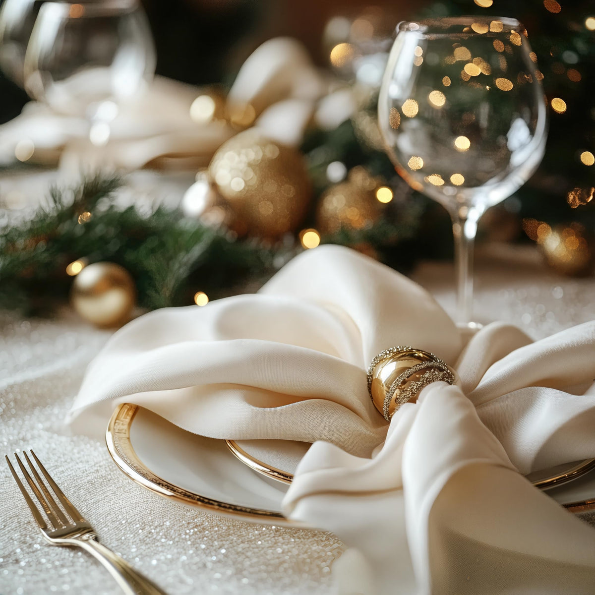 Wealuxe white napkins ideal for restaurant-grade service.