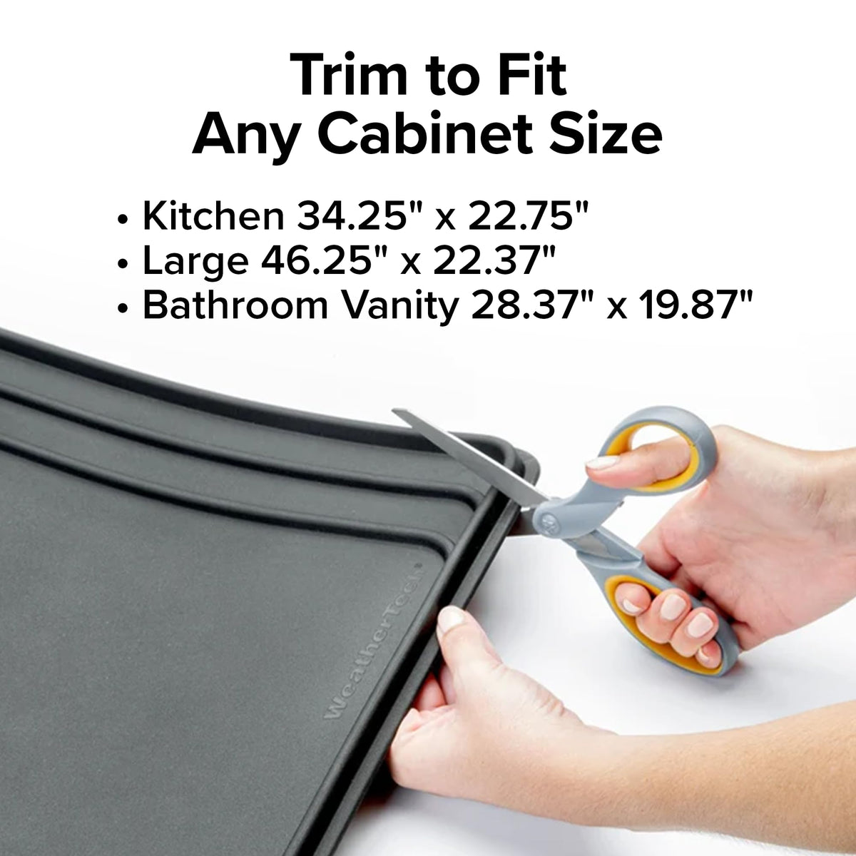 WeatherTech SinkMat fits both kitchen and bathroom under-sink areas.