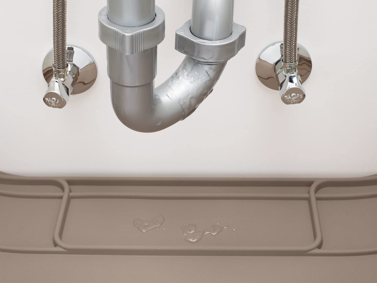 WeatherTech SinkMat easy wipe-down after plumbing messes.