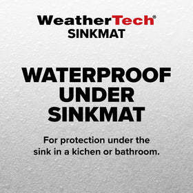 WeatherTech SinkMat raised lip catches spills before spreading.