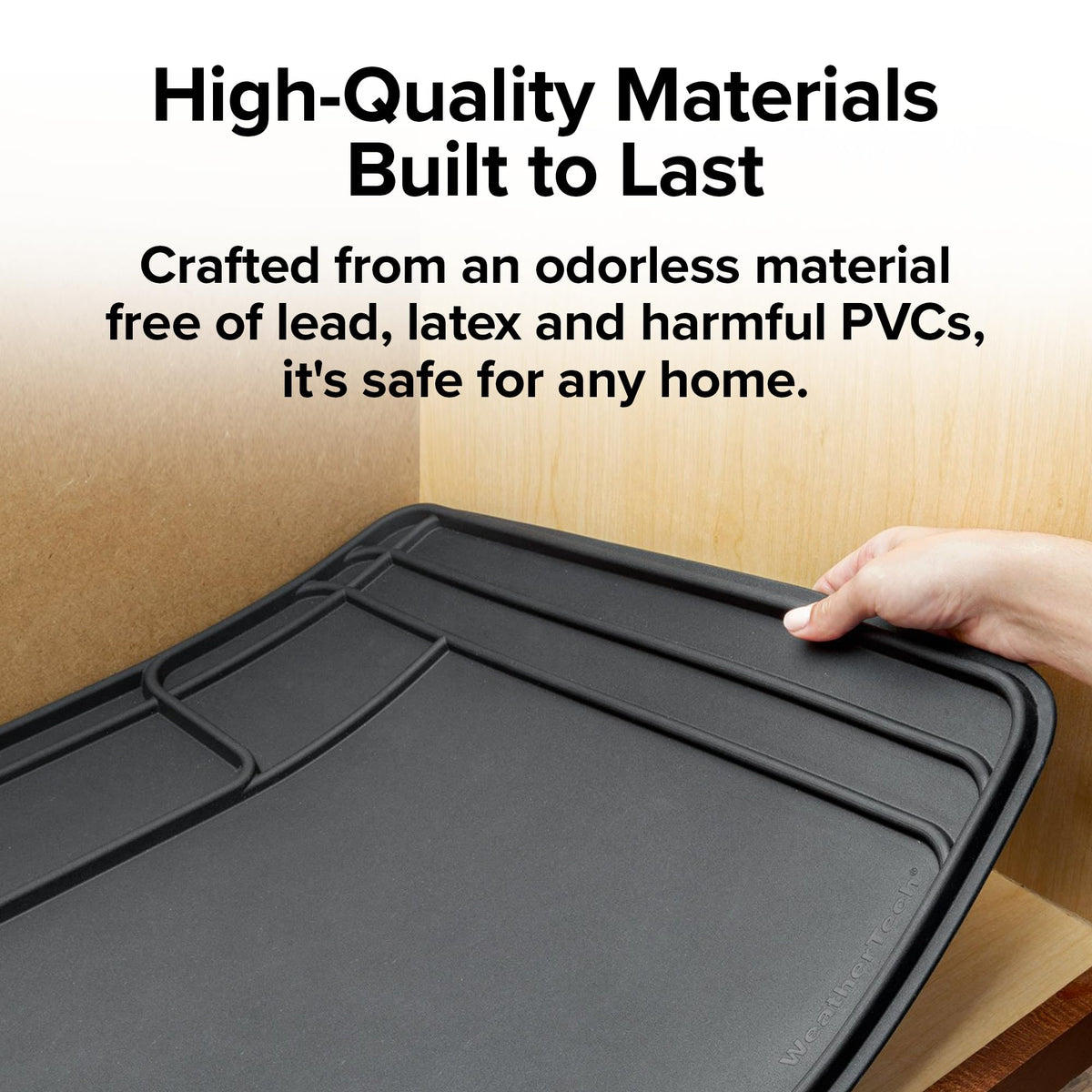 WeatherTech SinkMat raised-lip-trap seals in leaks under cabinets.