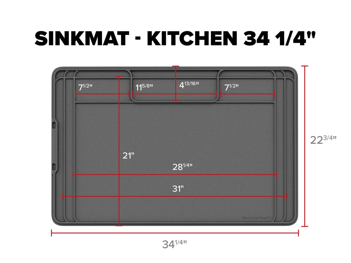 WeatherTech SinkMat size-options-34x22 fits most under-sink spaces.