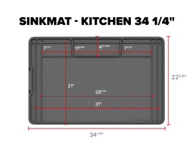 WeatherTech SinkMat size-options-34x22 fits most under-sink spaces.