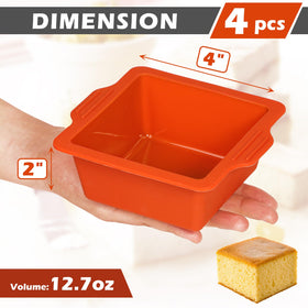 Webake four-cavity pans ideal for cakes, mousse, and jelly portions.
