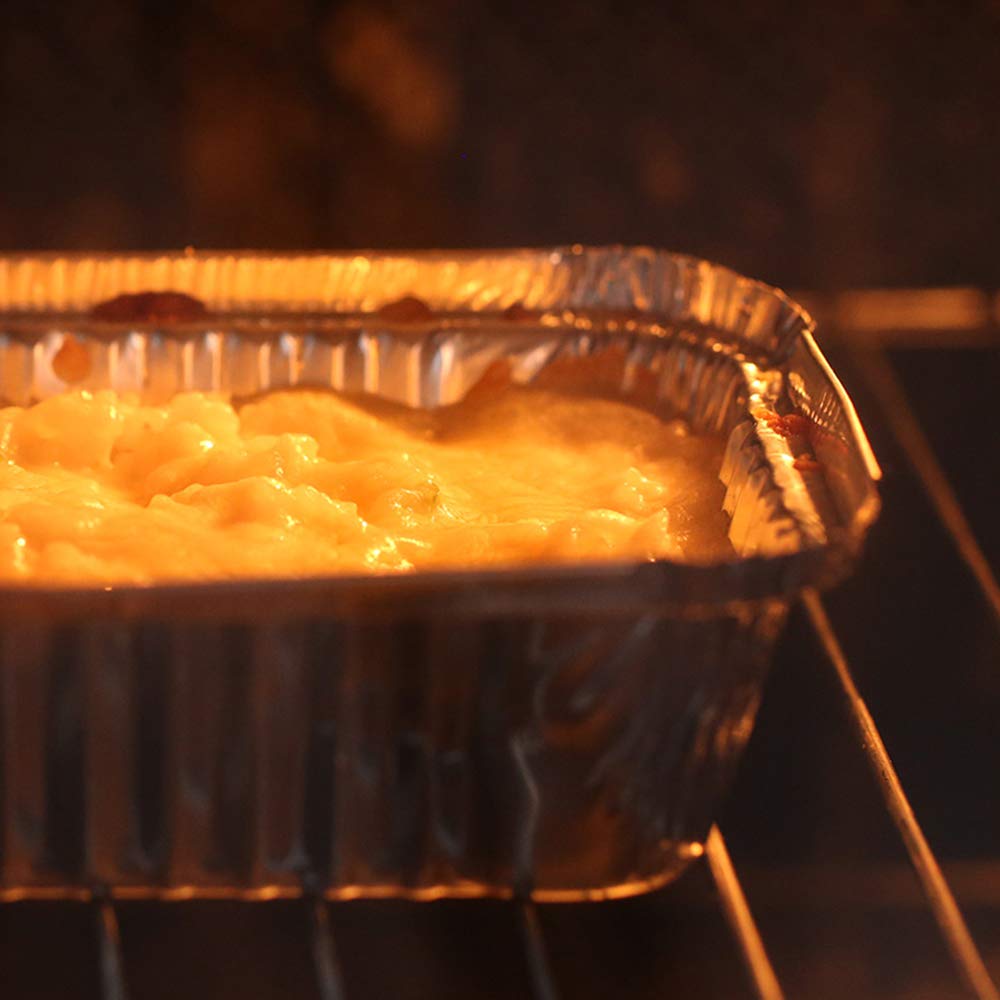 Webake disposable foil pan with lid securely closed for take-out