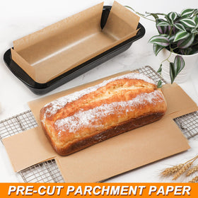 Oven-safe parchment paper up to 430°F for versatile baking.