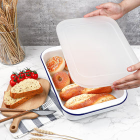 Webake enamelware 9x13 pan roasts turkey and family meals with steady heat