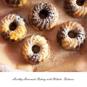 Webake 12-cavity pan ideal for mini brownies, muffins, and cakes