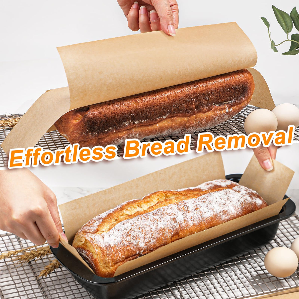 Webake original pre-cut loaf pan liner for 13x5 and 13x4 pans.