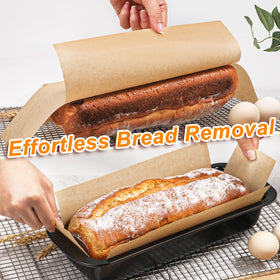 Webake original pre-cut loaf pan liner for 13x5 and 13x4 pans.