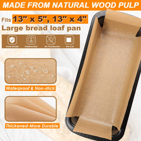 Ergonomic easy-grip handles aid safe lifting of hot loaves.