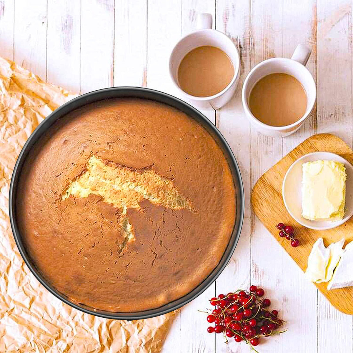 Even heating from Webake pan ensures consistent results across the 12-inch surface.