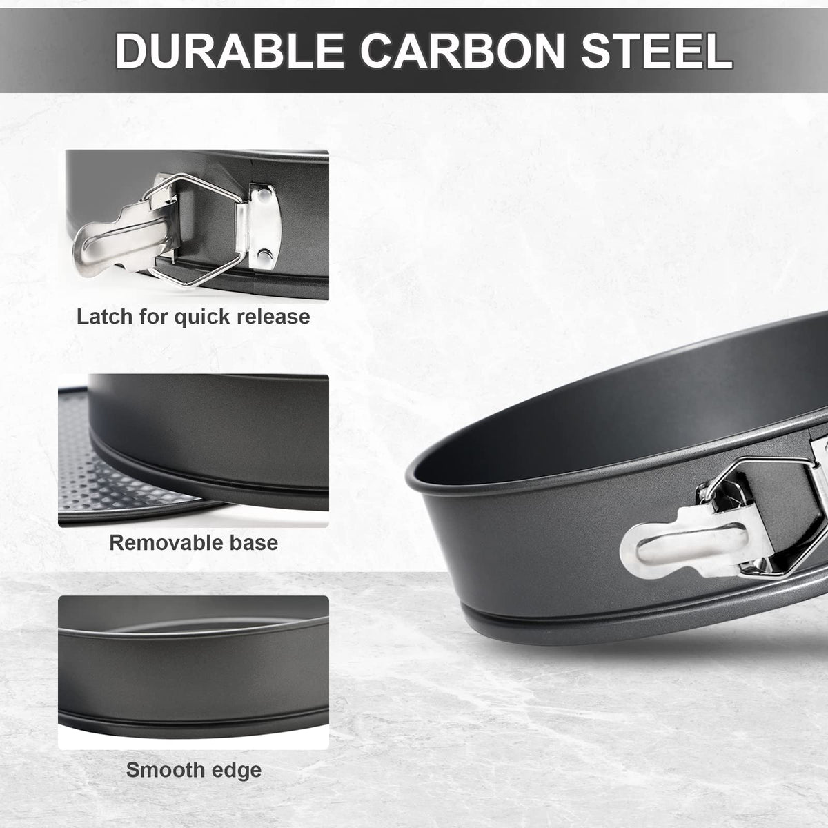 Webake pan features a leak-proof seal for clean baking and mess-free demolding.