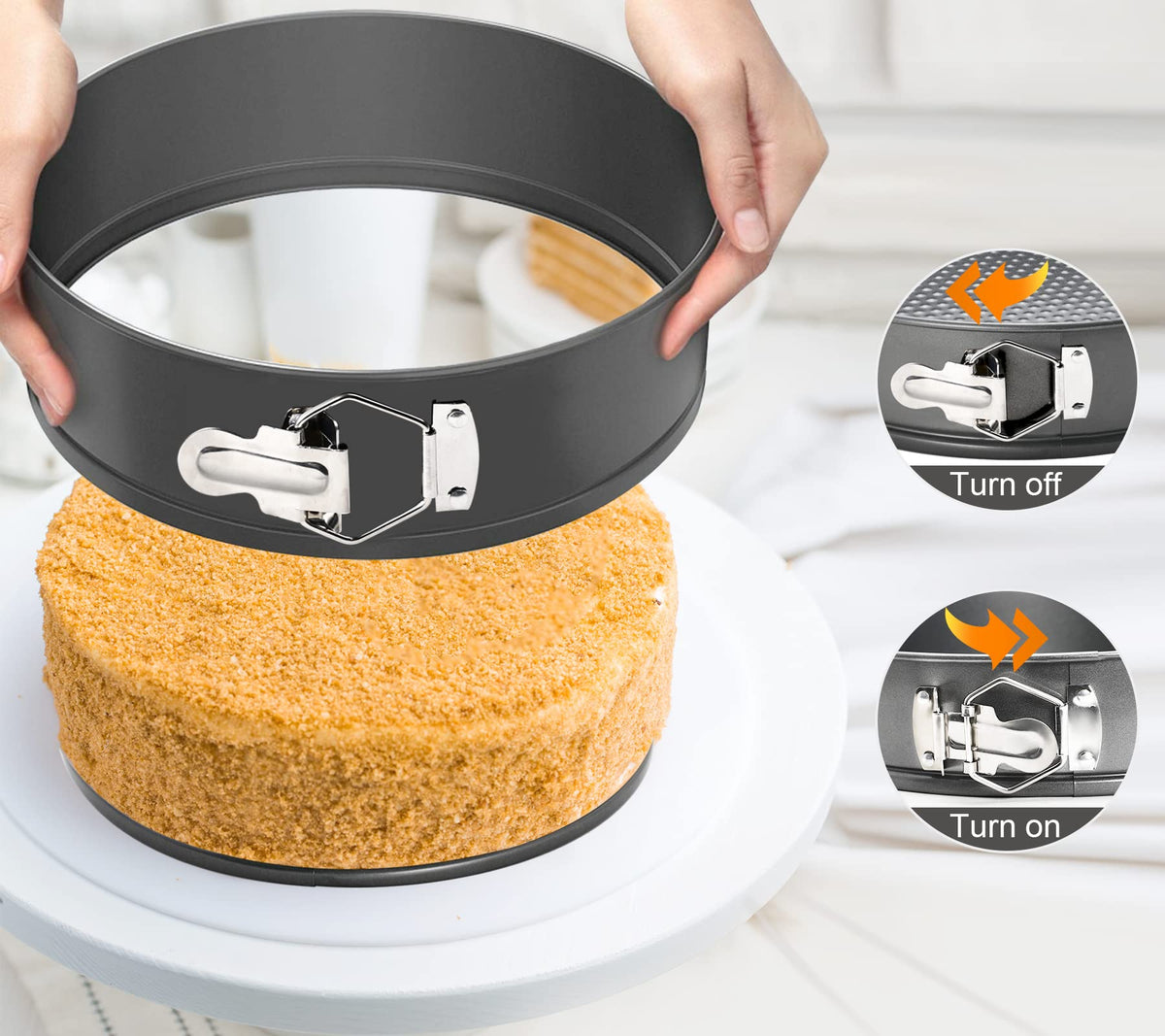 Webake nonstick coating enables smooth release and quick cleanup after baking.