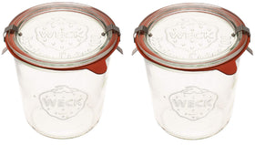 WECK 742 tulip jar set with lids for durable storage