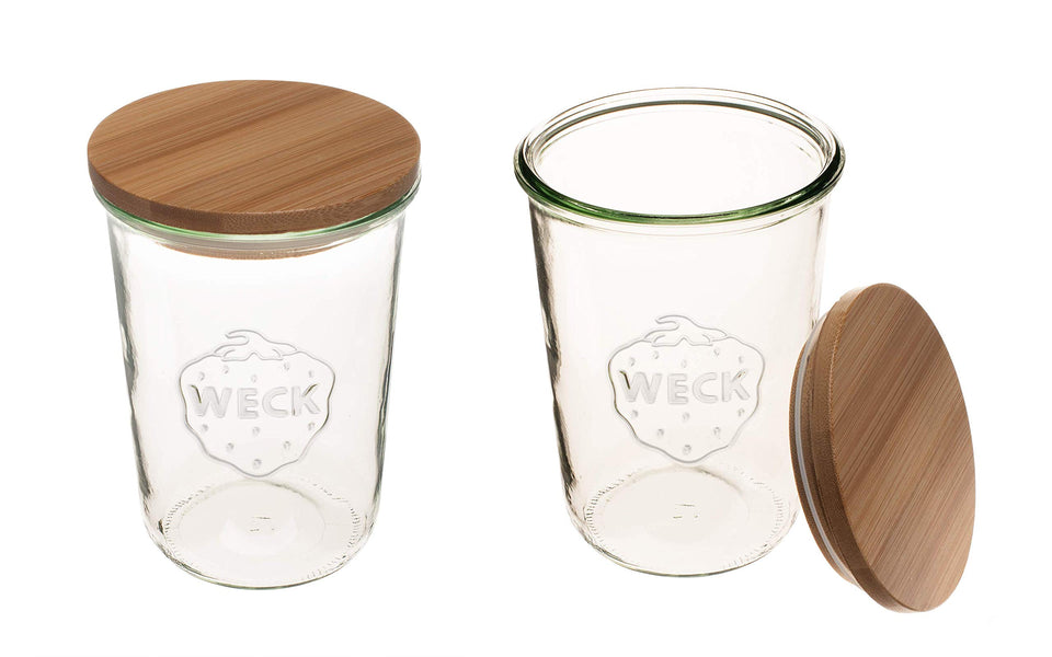 WECK 743-25.3 oz mold jar with wide mouth for easy filling.