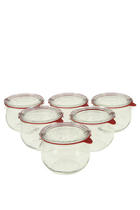 WECK 744 Tulip jar wide-mouth interior view for easy filling.