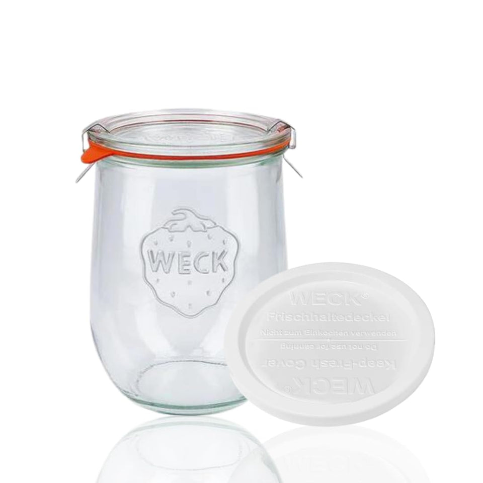 WECK 745 Tulip jar front view with airtight seal for fresh storage