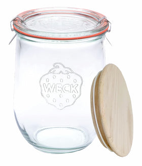 Weck 745 tulip jar front view highlighting elegant vintage design for table display