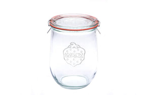 Weck 745 tulip jar with wooden lid ideal for pantry organization