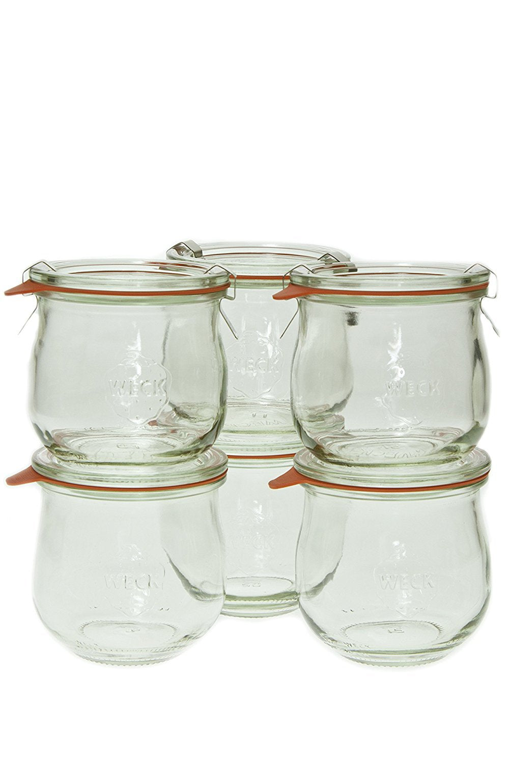 WECK 746 tulip jar set with lids and clamps for versatile canning and storage.