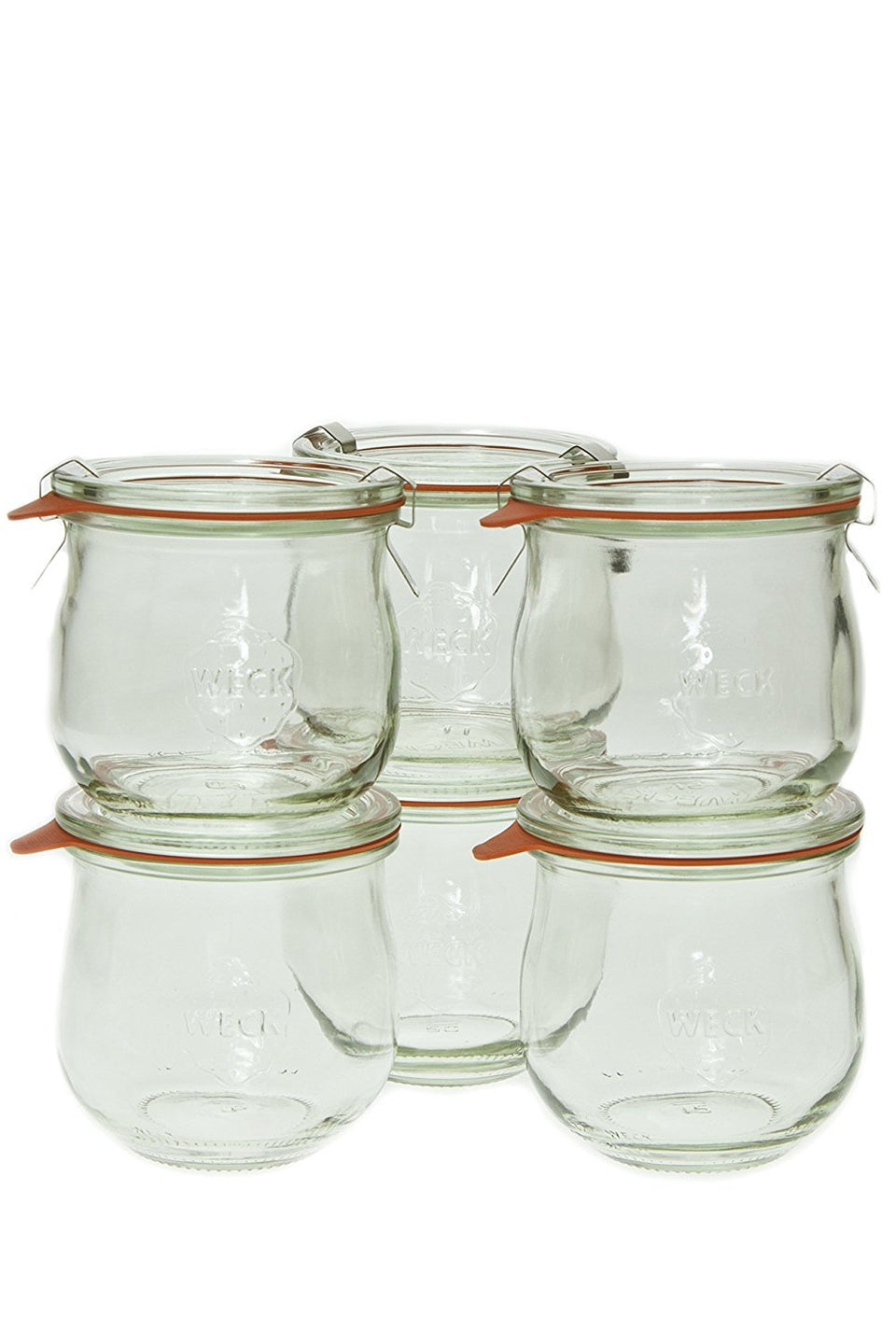 WECK 746 tulip jar set with lids and clamps for versatile canning and storage.