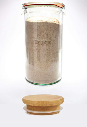 Weck Jar 974 beautiful silhouette enhances shelf appeal
