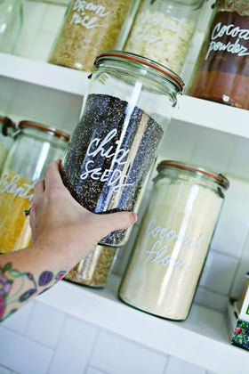 Weck Jar 974 glass lid cap elevates clean timeless look