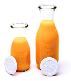 WECK juice jar combo pack with 1-liter jar for fresh juice storage and serving