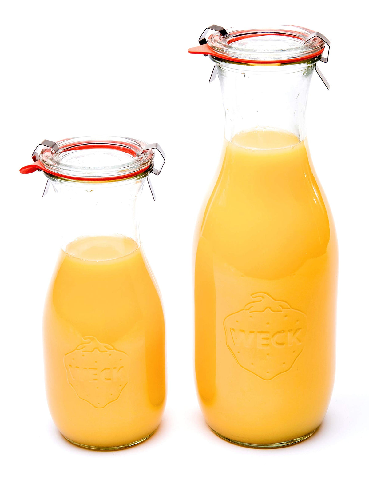 WECK juice jar combo pack with half-liter jar for single servings and portability