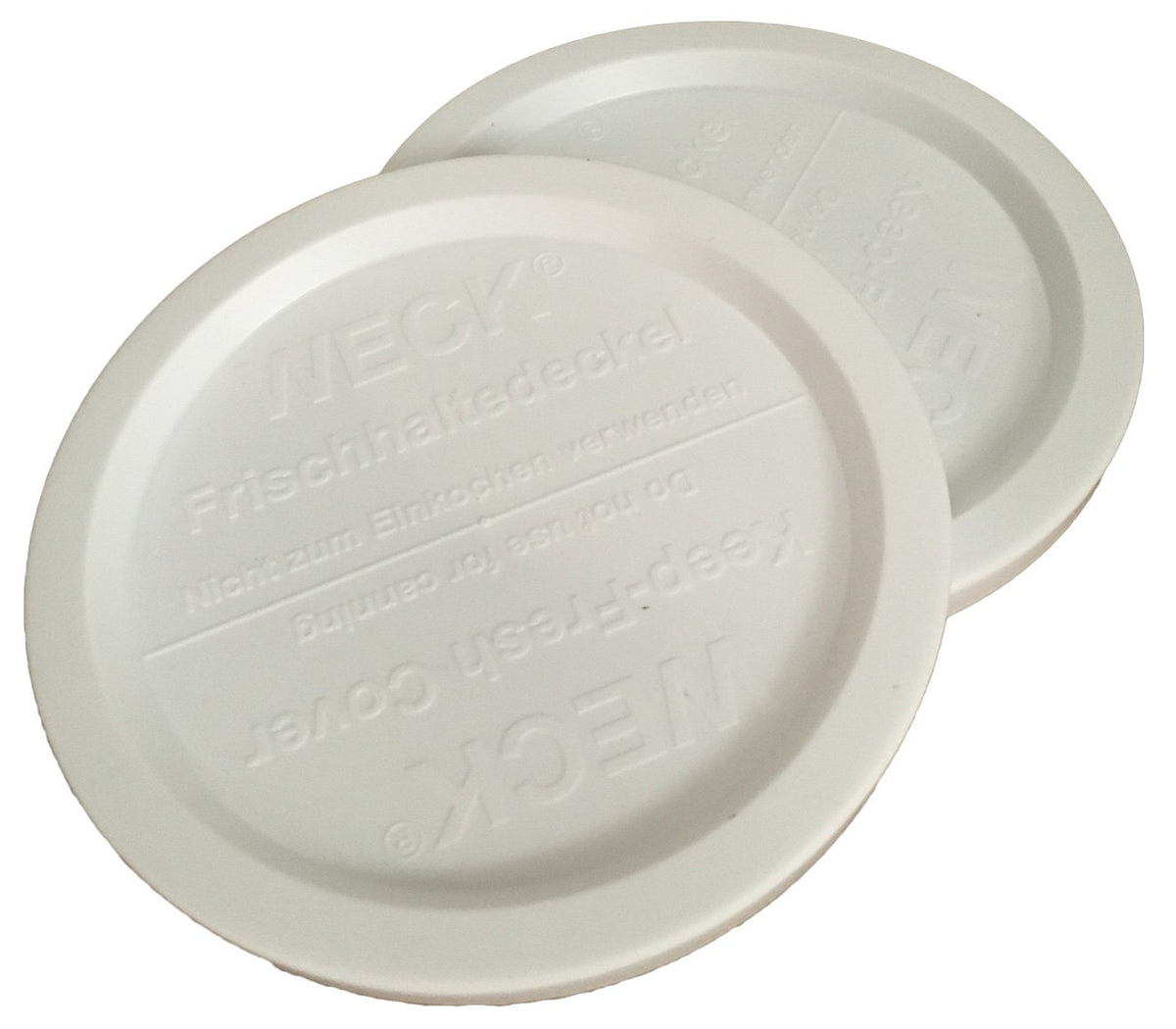 WECK keep-fresh lids large 2-pack closeup for secure jar fit.