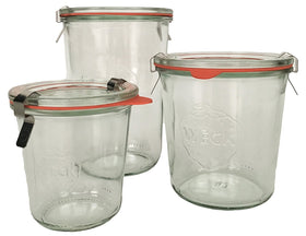 WECK Mold Jar Standard wide-neck opening enables easy refilling and cleaning.