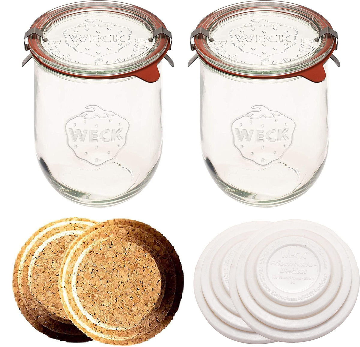 Weck sourdough starter jar with wide mouth for easy feeding and storage